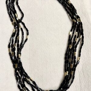 Park Lane Black and Gold Multi-Strand Necklace